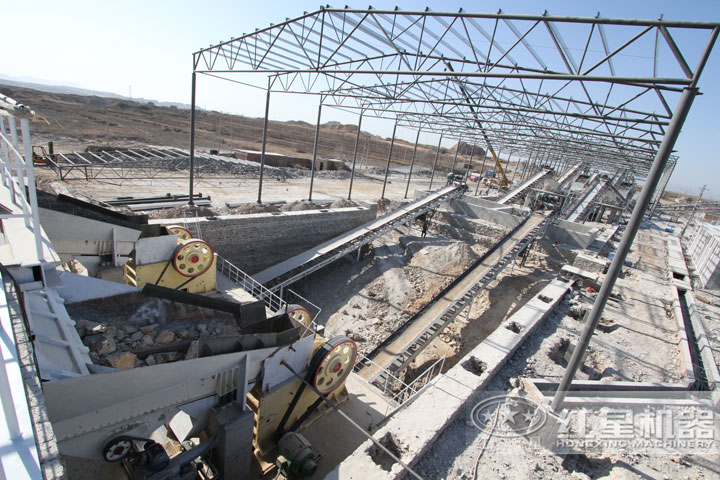 紅星用戶石料破碎生產現場，可就近安排參觀現場